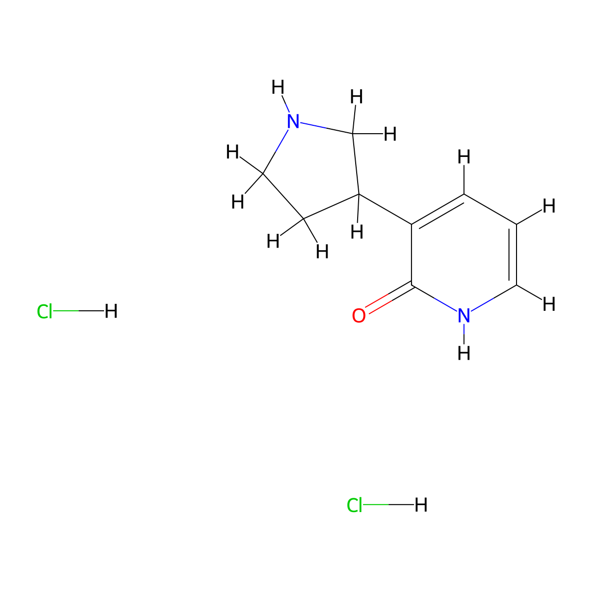 3-(Pyrrolidin-3-yl)pyridin-2-oldihydrochloride molecular structure, CAS 2825007-25-6