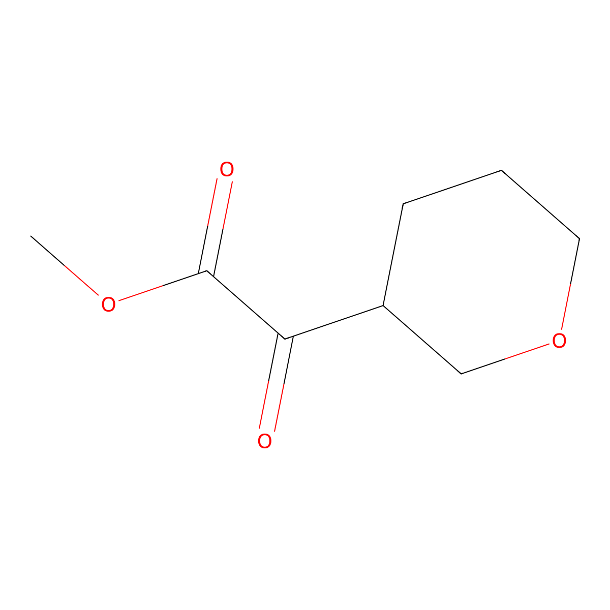 Methyl2-(oxan-3-yl)-2-oxoacetate molecular structure, CAS 2825007-34-7