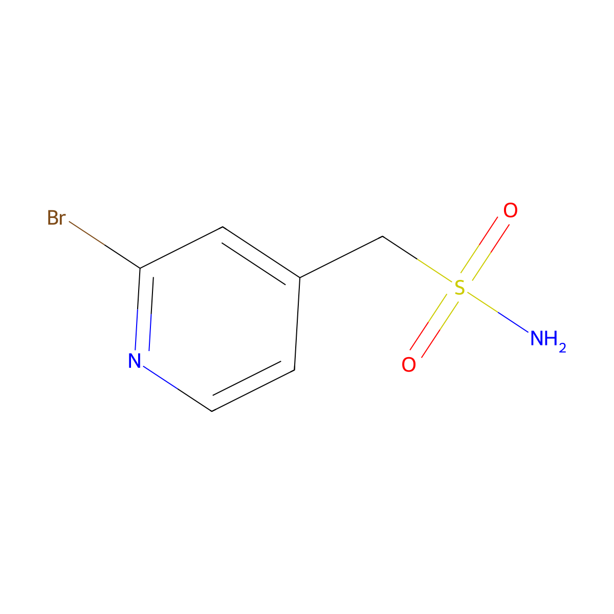 (2-Bromopyridin-4-yl)methanesulfonamide molecular structure, CAS 2825007-36-9