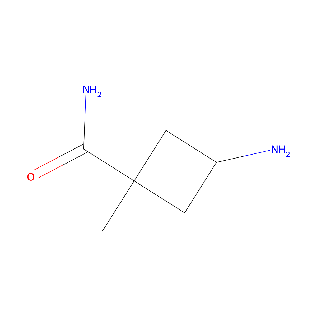3-Amino-1-methylcyclobutane-1-carboxamide molecular structure, CAS 2825007-41-6