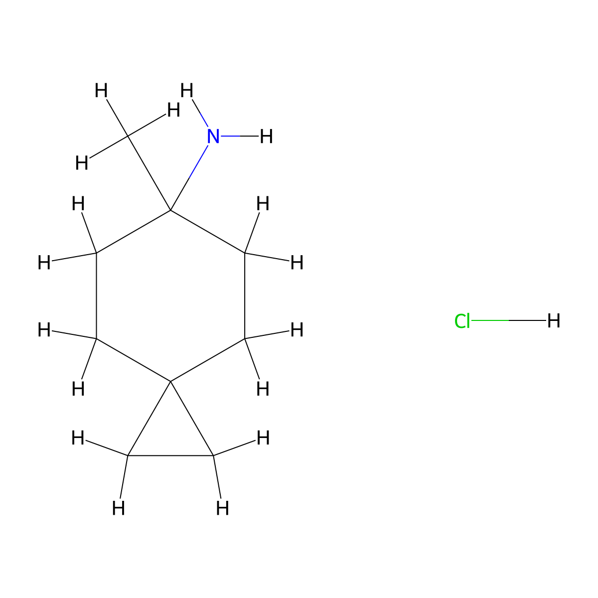 6-Methylspiro[2.5]octan-6-amine hydrochloride molecular structure, CAS 2825007-47-2