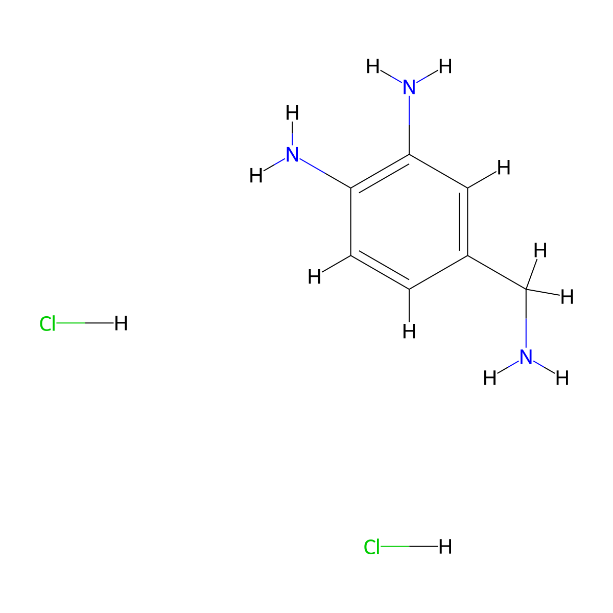 4-(Aminomethyl)benzene-1,2-diamine dihydrochloride molecular structure, CAS 2825007-59-6