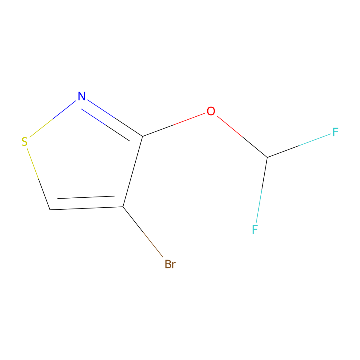 4-Bromo-3-(difluoromethoxy)-1,2-thiazole molecular structure, CAS 2825007-64-3