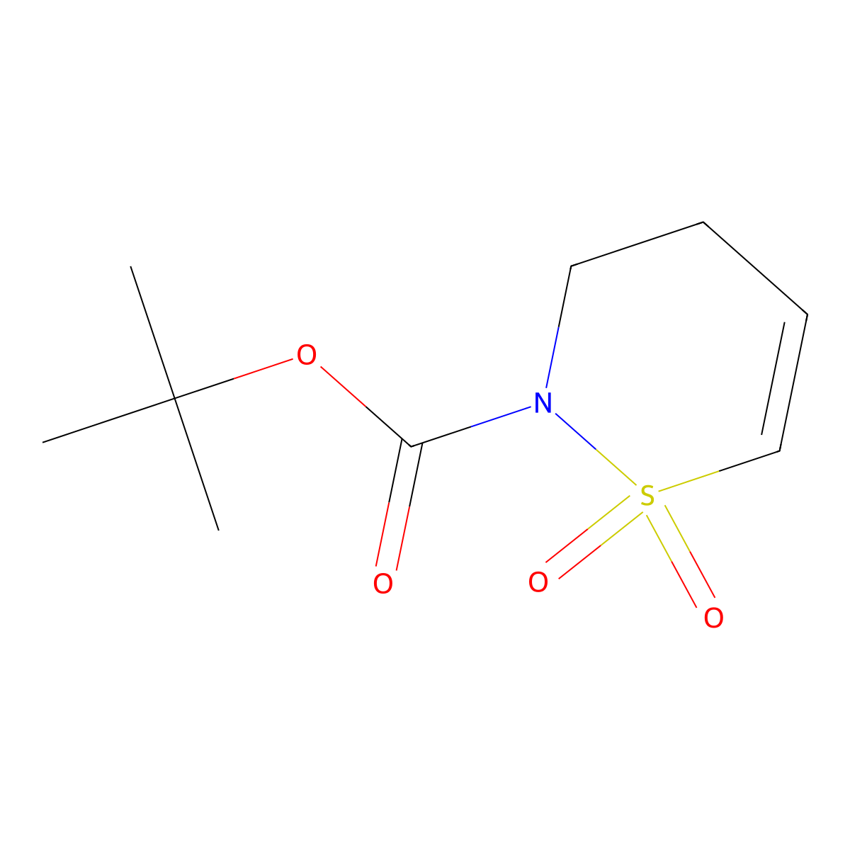 tert-butyl1,1-dioxo-3,4-dihydro-2H-1lambda6,2-thiazine-2-carboxylate molecular structure, CAS 2825007-71-2