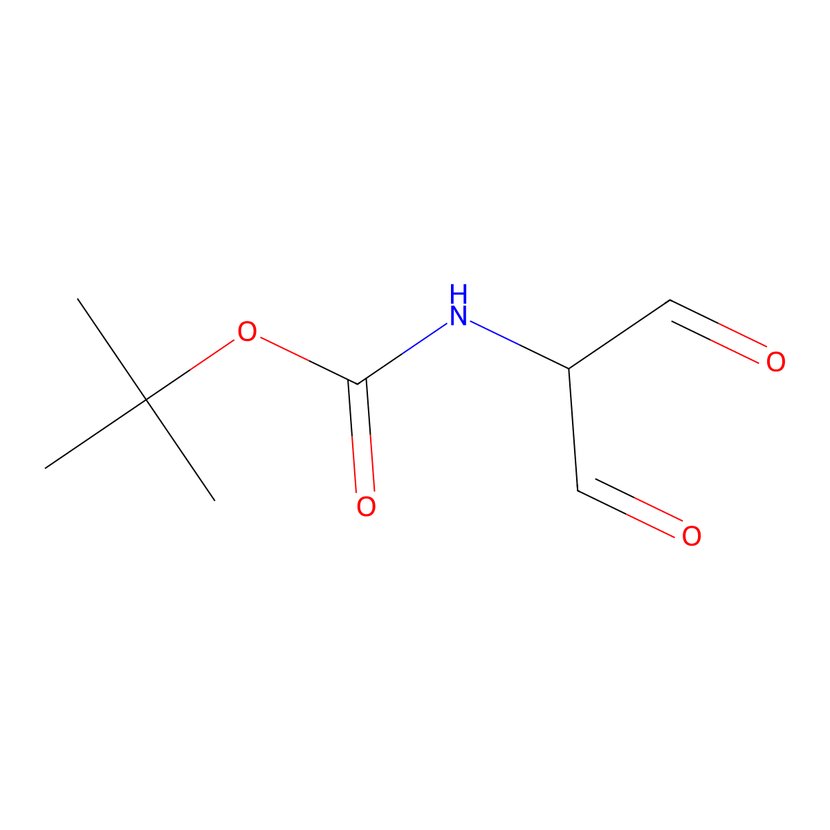 tert-butyl N-(1,3-dioxopropan-2-yl)carbamate molecular structure, CAS 2825007-73-4