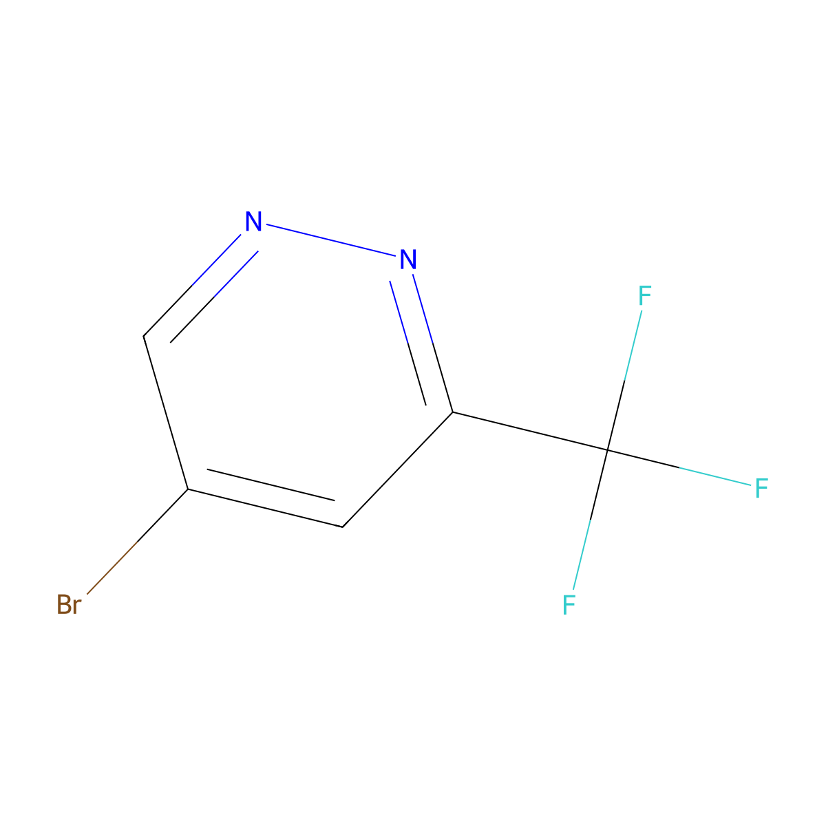 5-Bromo-3-(trifluoromethyl)pyridazine molecular structure, CAS 2825007-92-7