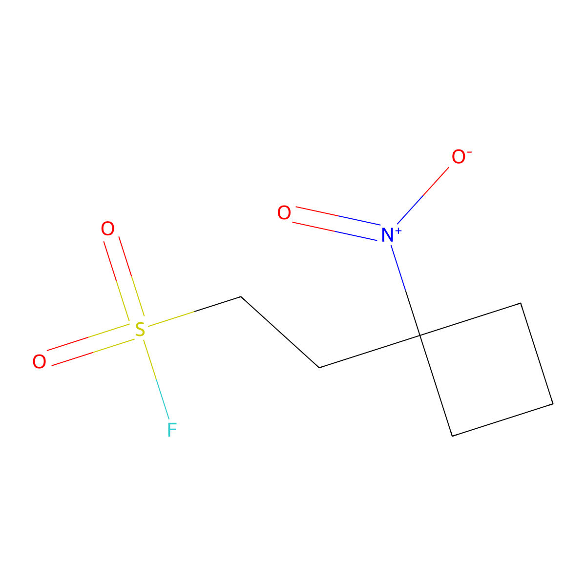 2-(1-Nitrocyclobutyl)ethane-1-sulfonyl fluoride molecular structure, CAS 2825007-94-9