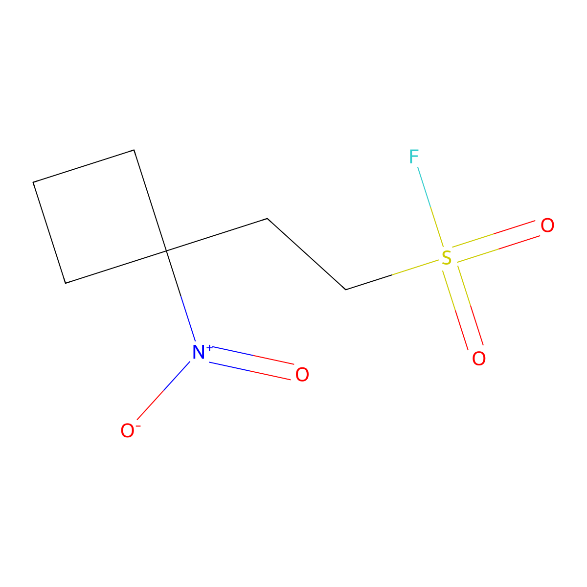 2-(1-Nitrocyclobutyl)ethane-1-sulfonyl fluoride molecular structure, CAS 2825007-94-9