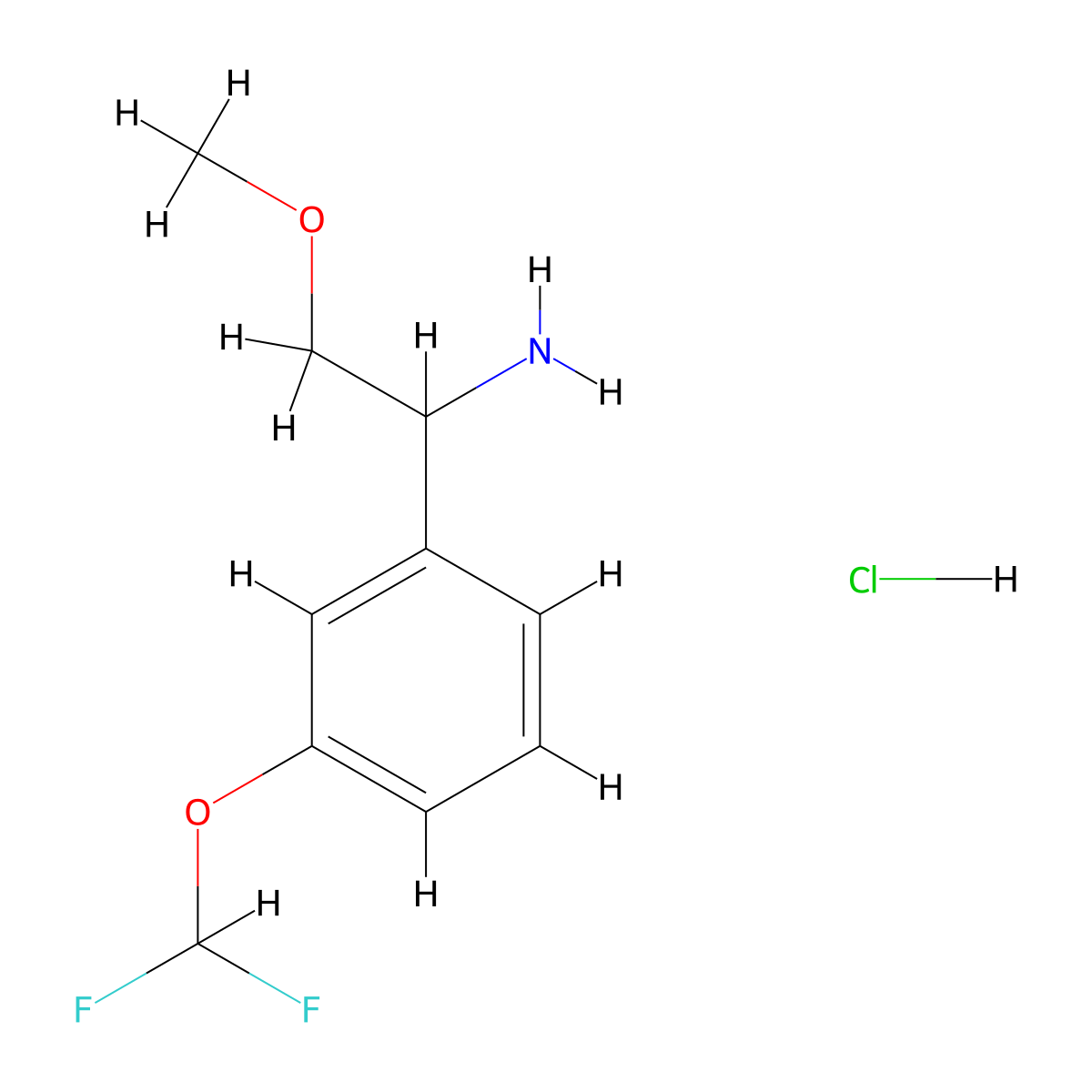 1-[3-(Difluoromethoxy)phenyl]-2-methoxyethan-1-aminehydrochloride molecular structure, CAS 2825007-97-2
