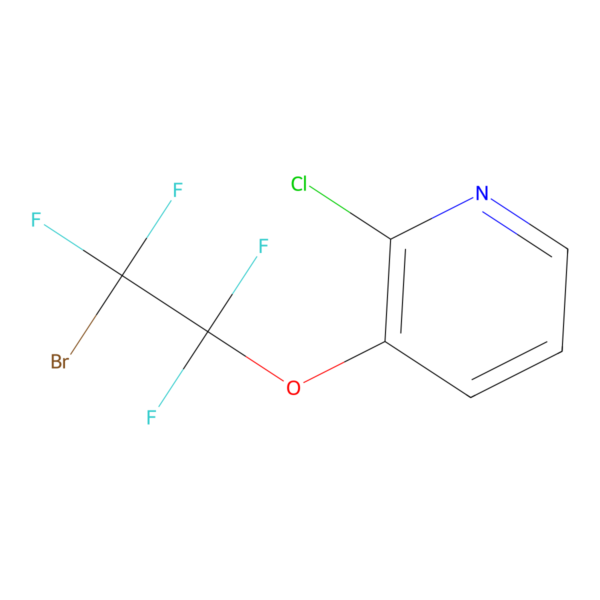3-(2-Bromo-1,1,2,2-tetrafluoroethoxy)-2-chloropyridine molecular structure, CAS 2825008-02-2