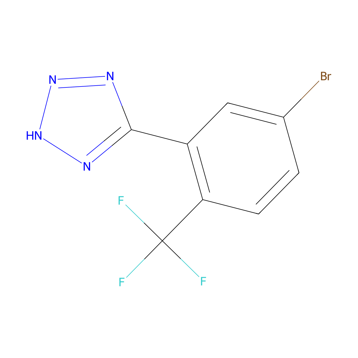 5-[5-bromo-2-(trifluoromethyl)phenyl]-1H-1,2,3,4-tetrazole molecular structure, CAS 2825008-04-4