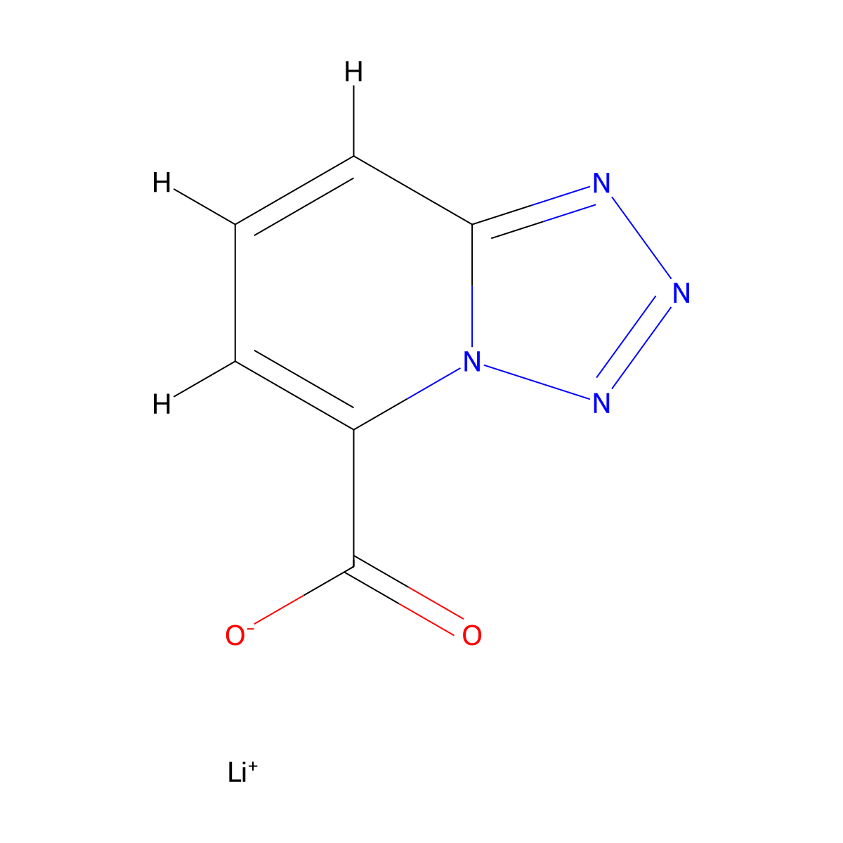 Lithium(1+)[1,2,3,4]tetrazolo[1,5-a]pyridine-5-carboxylate molecular structure, CAS 2825008-21-5