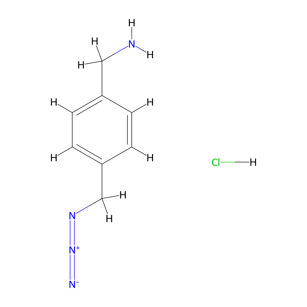 1-[4-(Azidomethyl)phenyl]methanaminehydrochloride molecular structure, CAS 2825008-24-8