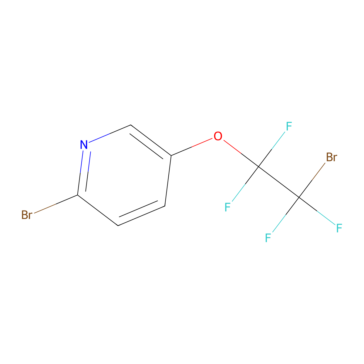 2-Bromo-5-(2-bromo-1,1,2,2-tetrafluoroethoxy)pyridine molecular structure, CAS 2825008-26-0