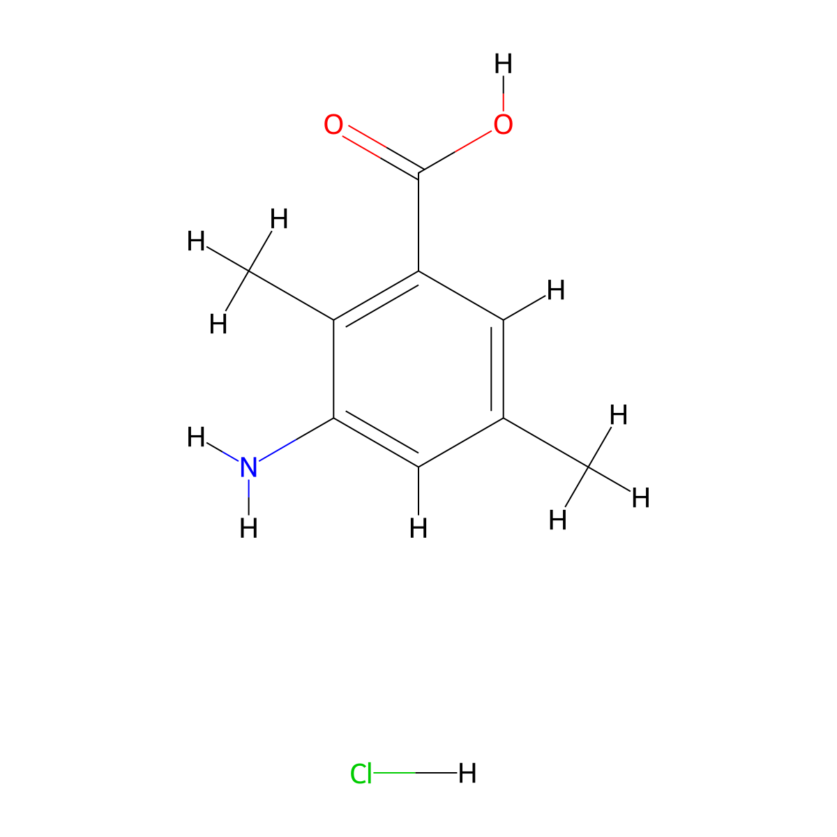 3-Amino-2,5-dimethylbenzoicacidhydrochloride molecular structure, CAS 2825008-32-8