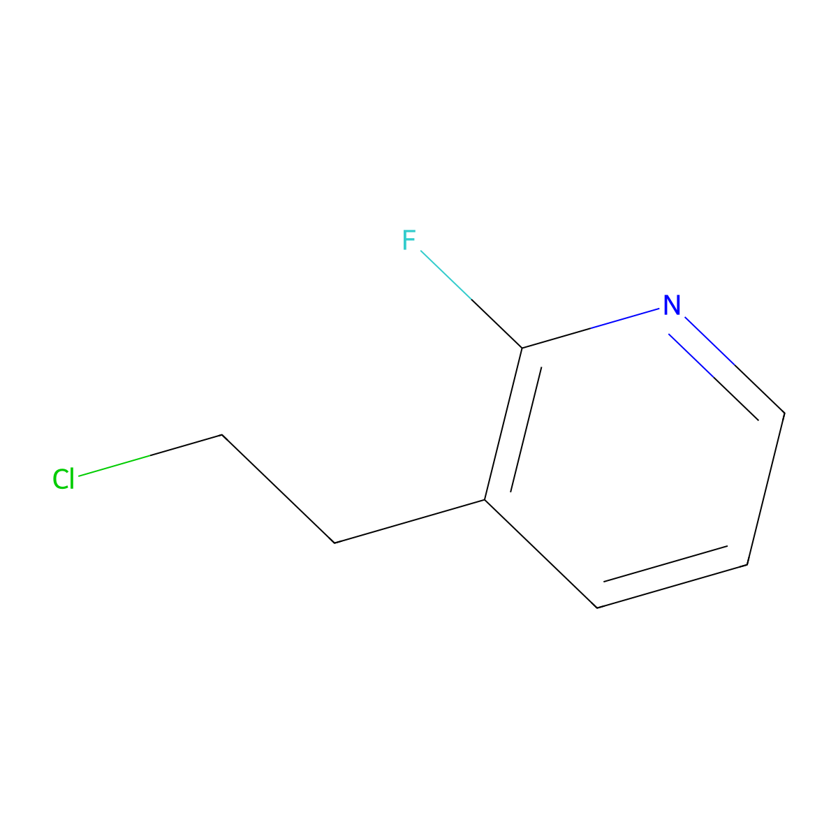 3-(2-Chloroethyl)-2-fluoropyridine molecular structure, CAS 2825008-43-1