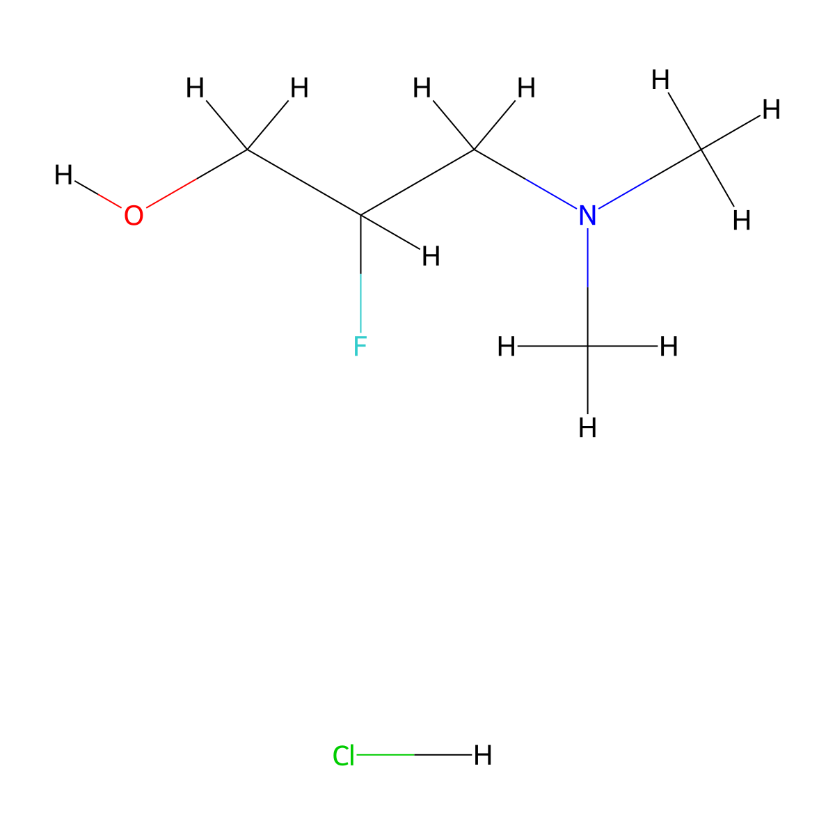 3-(Dimethylamino)-2-fluoropropan-1-olhydrochloride molecular structure, CAS 2825008-66-8