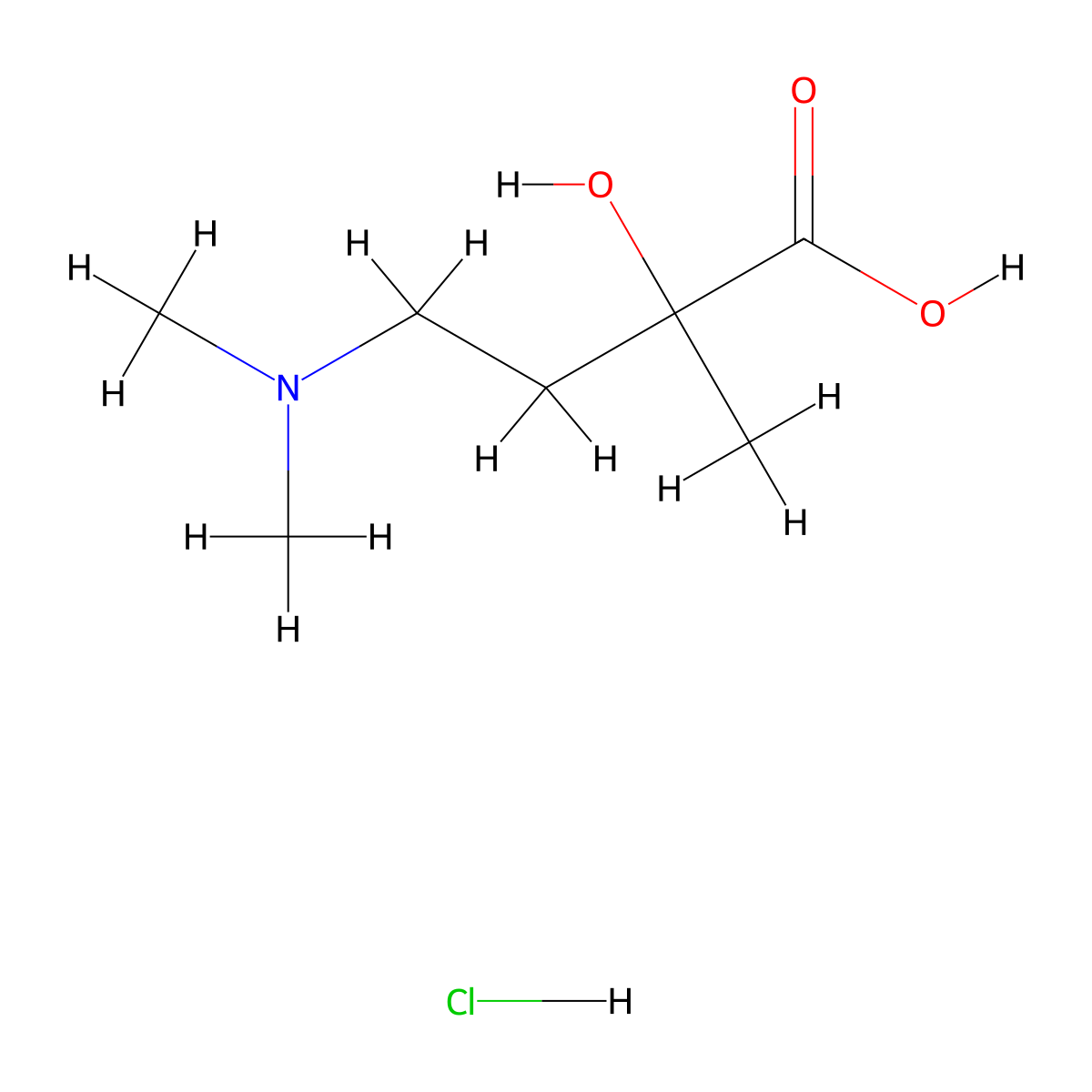 4-(Dimethylamino)-2-hydroxy-2-methylbutanoic acid hydrochloride molecular structure, CAS 2825008-67-9