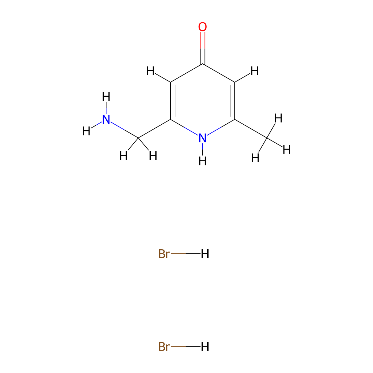 2-(Aminomethyl)-6-methylpyridin-4-ol dihydrobromide molecular structure, CAS 2825008-68-0