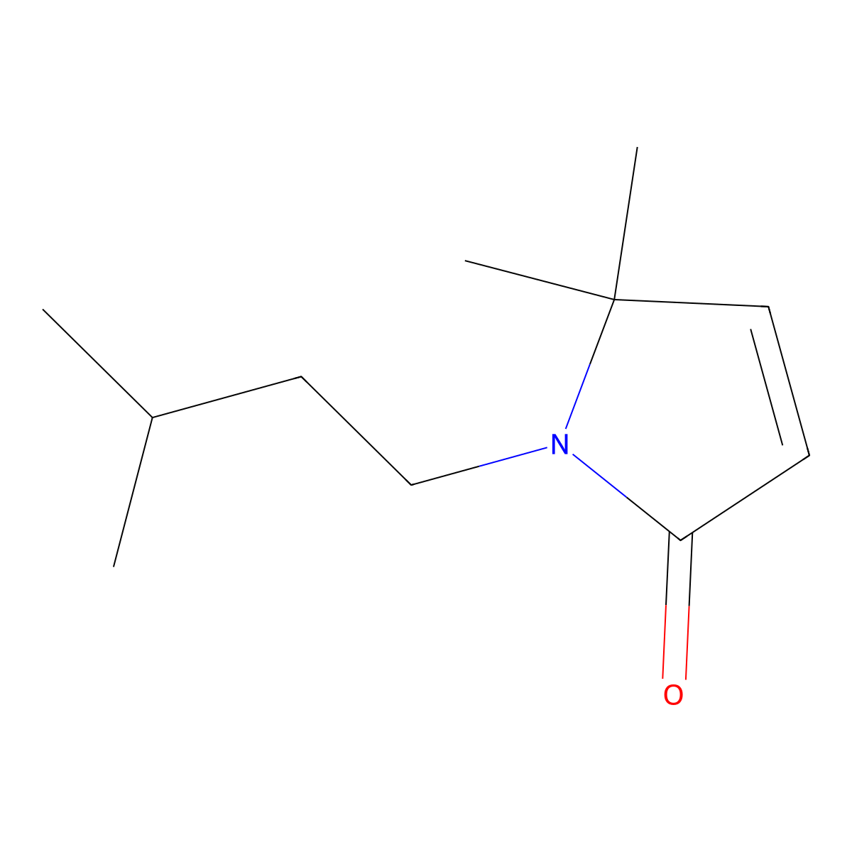 5,5-dimethyl-1-(3-methylbutyl)-2,5-dihydro-1H-pyrrol-2-one molecular structure, CAS 2825008-70-4