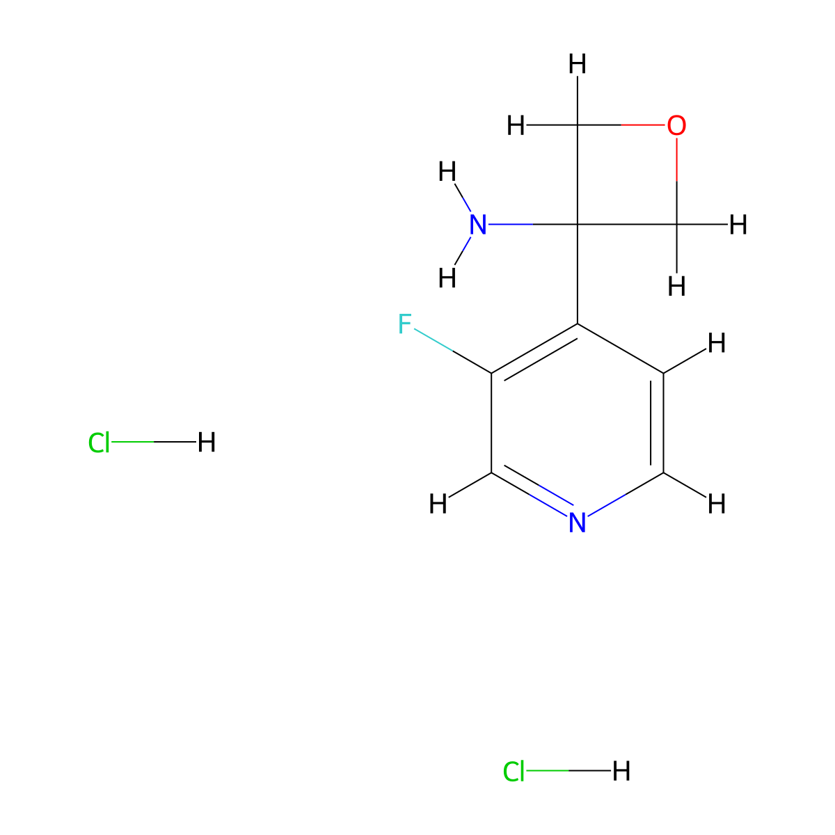 3-(3-Fluoropyridin-4-yl)oxetan-3-aminedihydrochloride molecular structure, CAS 2825008-72-6