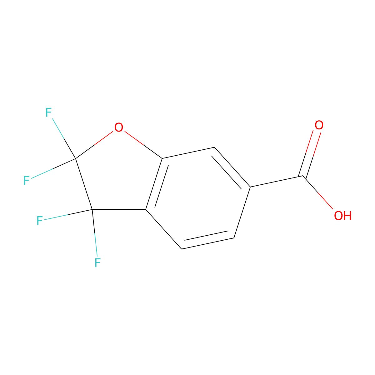 2,2,3,3-Tetrafluoro-2,3-dihydro-1-benzofuran-6-carboxylic acid molecular structure, CAS 2825011-02-5
