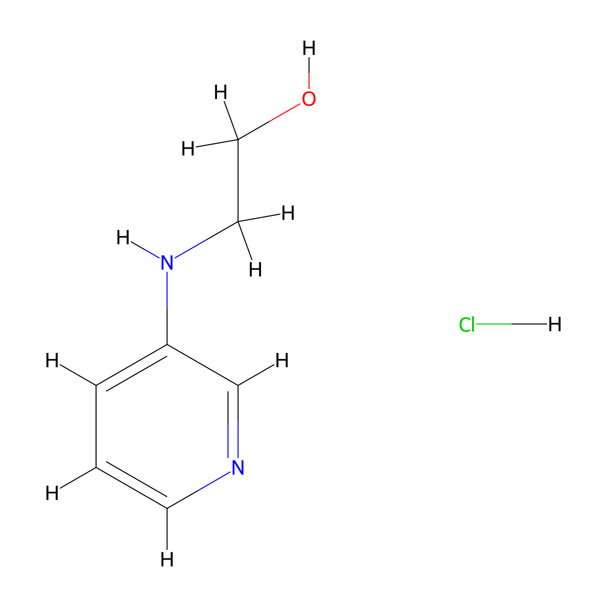 2-[(Pyridin-3-yl)amino]ethan-1-olhydrochloride molecular structure, CAS 2825011-10-5