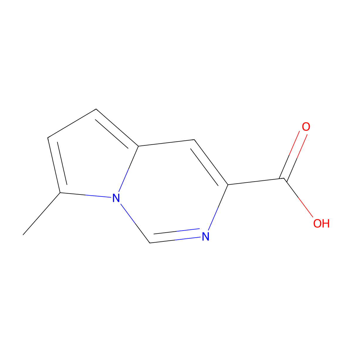 7-Methylpyrrolo(1,2-c)pyrimidine-3-carboxylic acid molecular structure, CAS 2825011-25-2