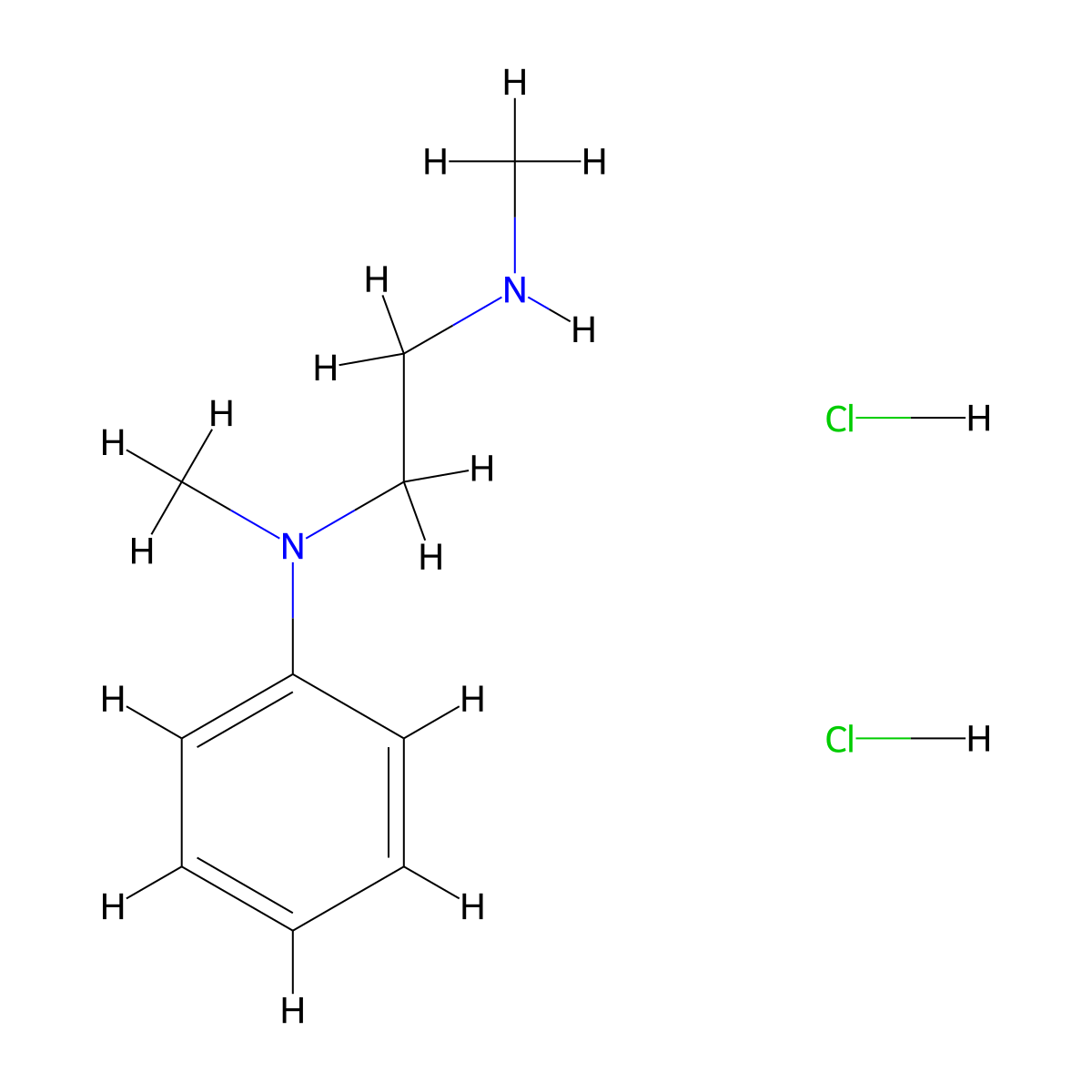N-methyl-N-(2-(methylamino)ethyl)aniline dihydrochloride molecular structure, CAS 2825011-41-2