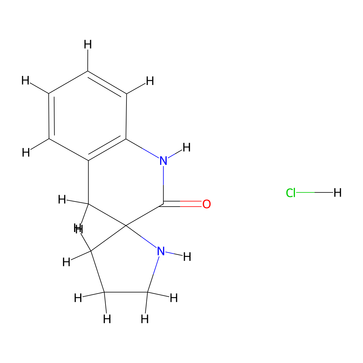 2',4'-dihydro-1'H-spiro[pyrrolidine-2,3'-quinolin]-2'-onehydrochloride molecular structure, CAS 2825011-51-4