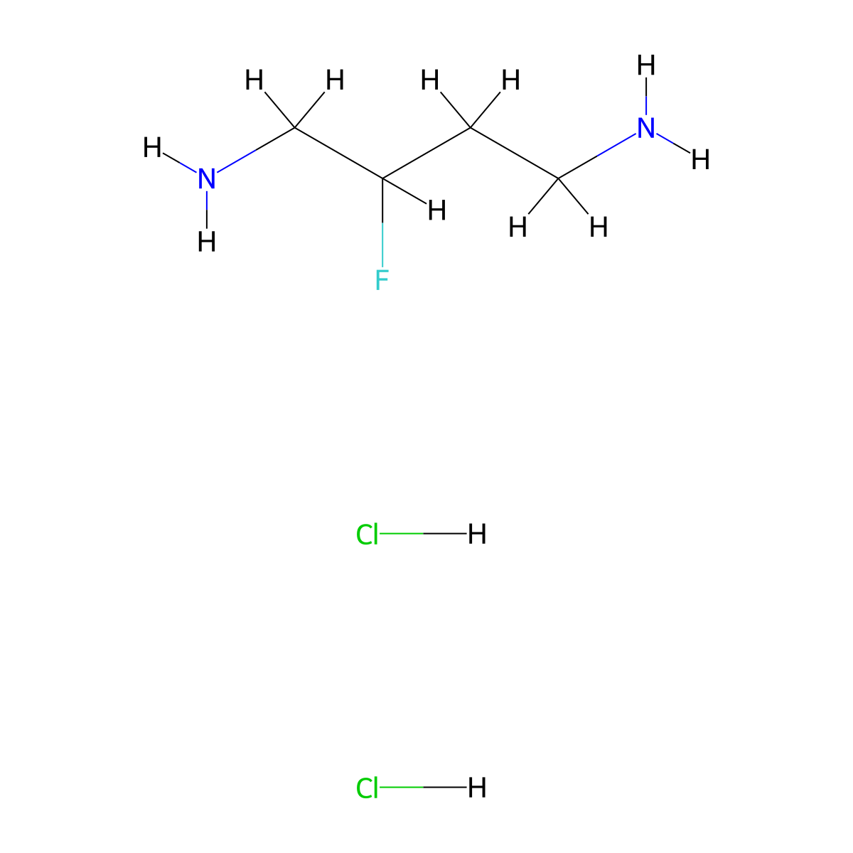 2-Fluorobutane-1,4-diaminedihydrochloride molecular structure, CAS 2825011-52-5