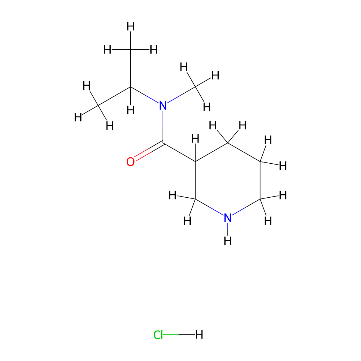 N-methyl-N-(propan-2-yl)piperidine-3-carboxamide hydrochloride molecular structure, CAS 2825011-53-6
