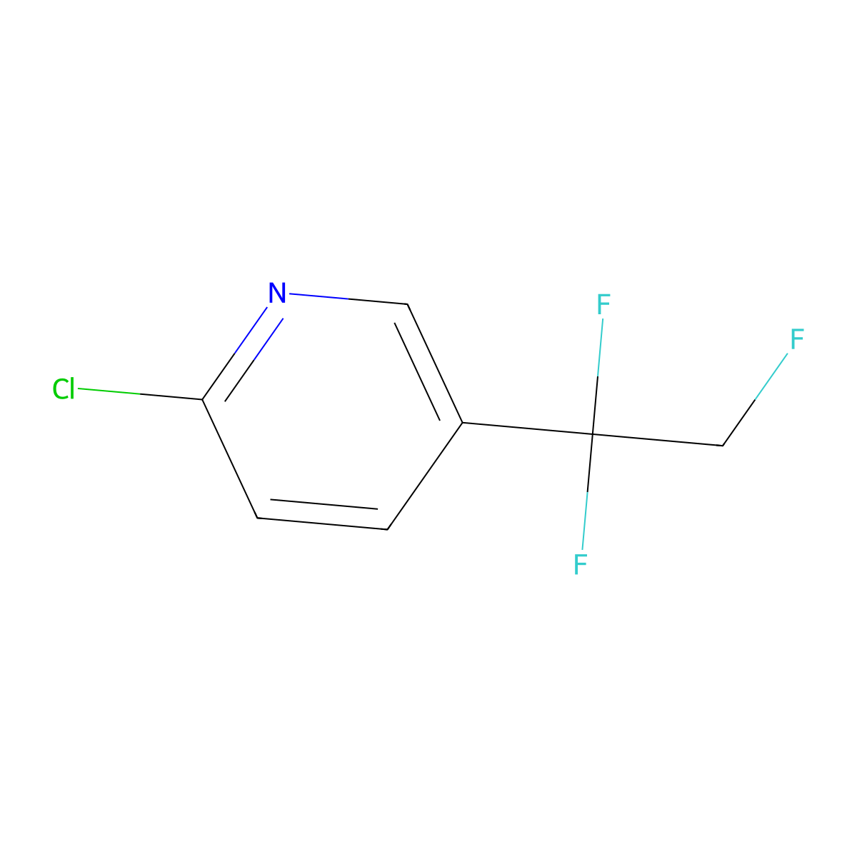 2-Chloro-5-(1,1,2-trifluoroethyl)pyridine molecular structure, CAS 2825011-76-3