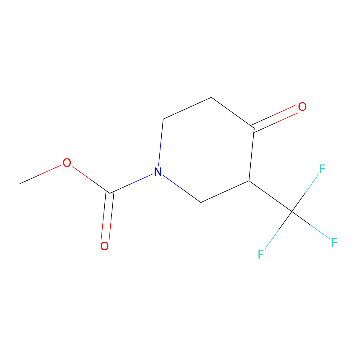 Methyl4-oxo-3-(trifluoromethyl)piperidine-1-carboxylate molecular structure, CAS 2825011-84-3