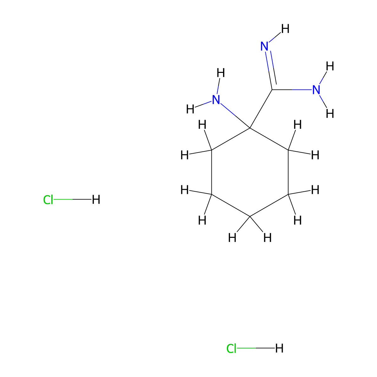 1-Aminocyclohexane-1-carboximidamidedihydrochloride molecular structure, CAS 2825011-86-5