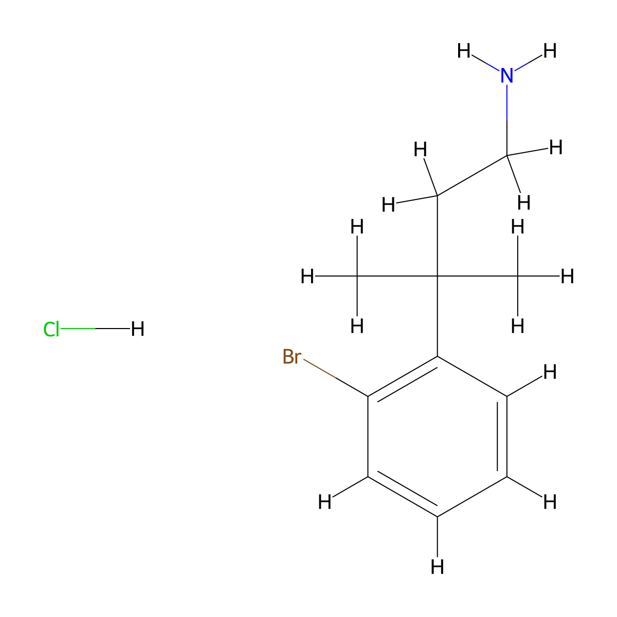 3-(2-Bromophenyl)-3-methylbutan-1-amine hydrochloride molecular structure, CAS 2825011-91-2