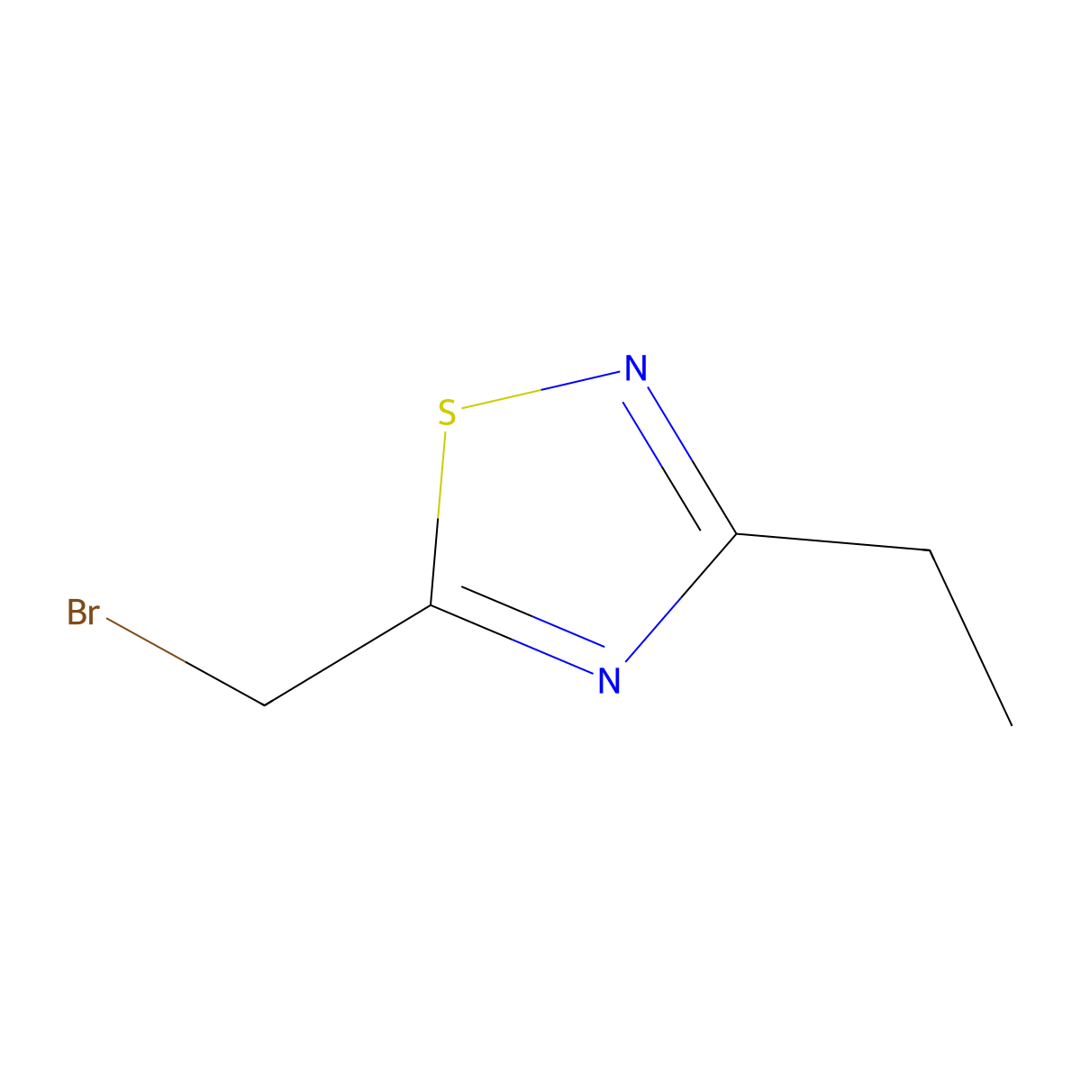 5-(Bromomethyl)-3-ethyl-1,2,4-thiadiazole molecular structure, CAS 2825011-94-5