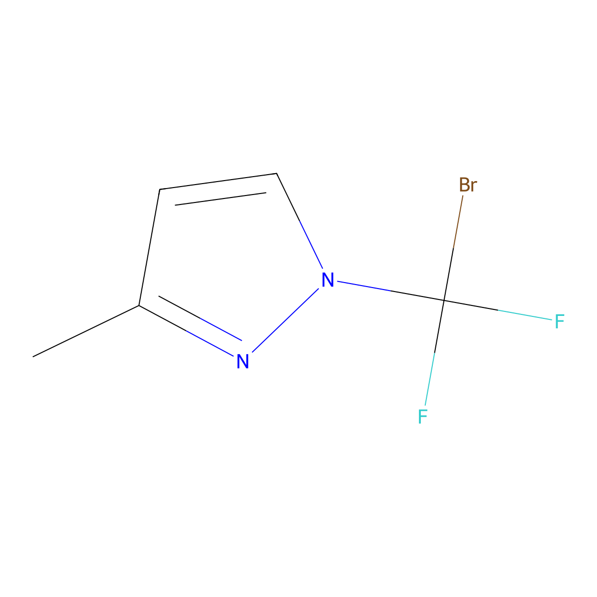 1-(bromodifluoromethyl)-3-methyl-1H-pyrazole molecular structure, CAS 2825011-96-7