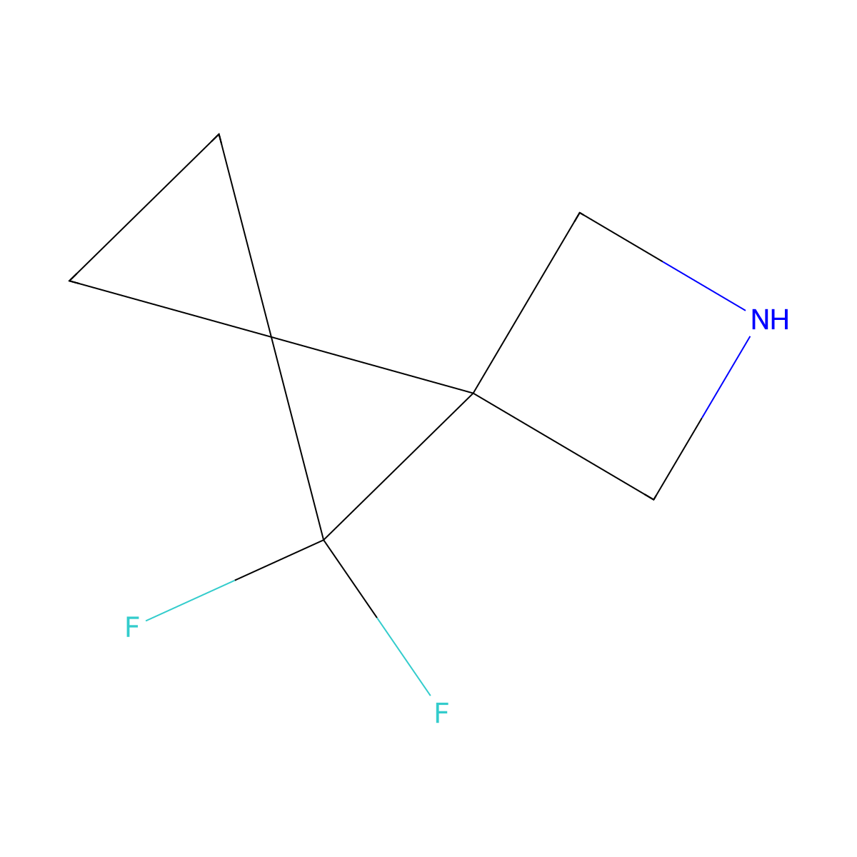 8,8-Difluoro-6-azadispiro[2.0.3^{4}.1^{3}]octane molecular structure, CAS 2825012-06-2