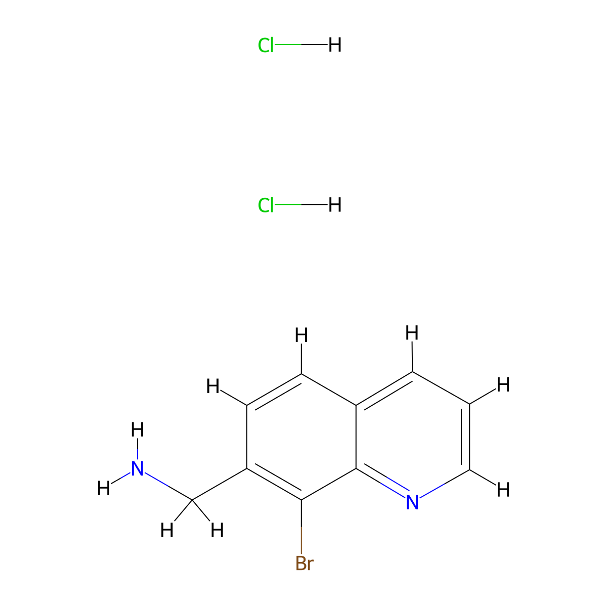 1-(8-Bromoquinolin-7-yl)methanaminedihydrochloride molecular structure, CAS 2825012-16-4