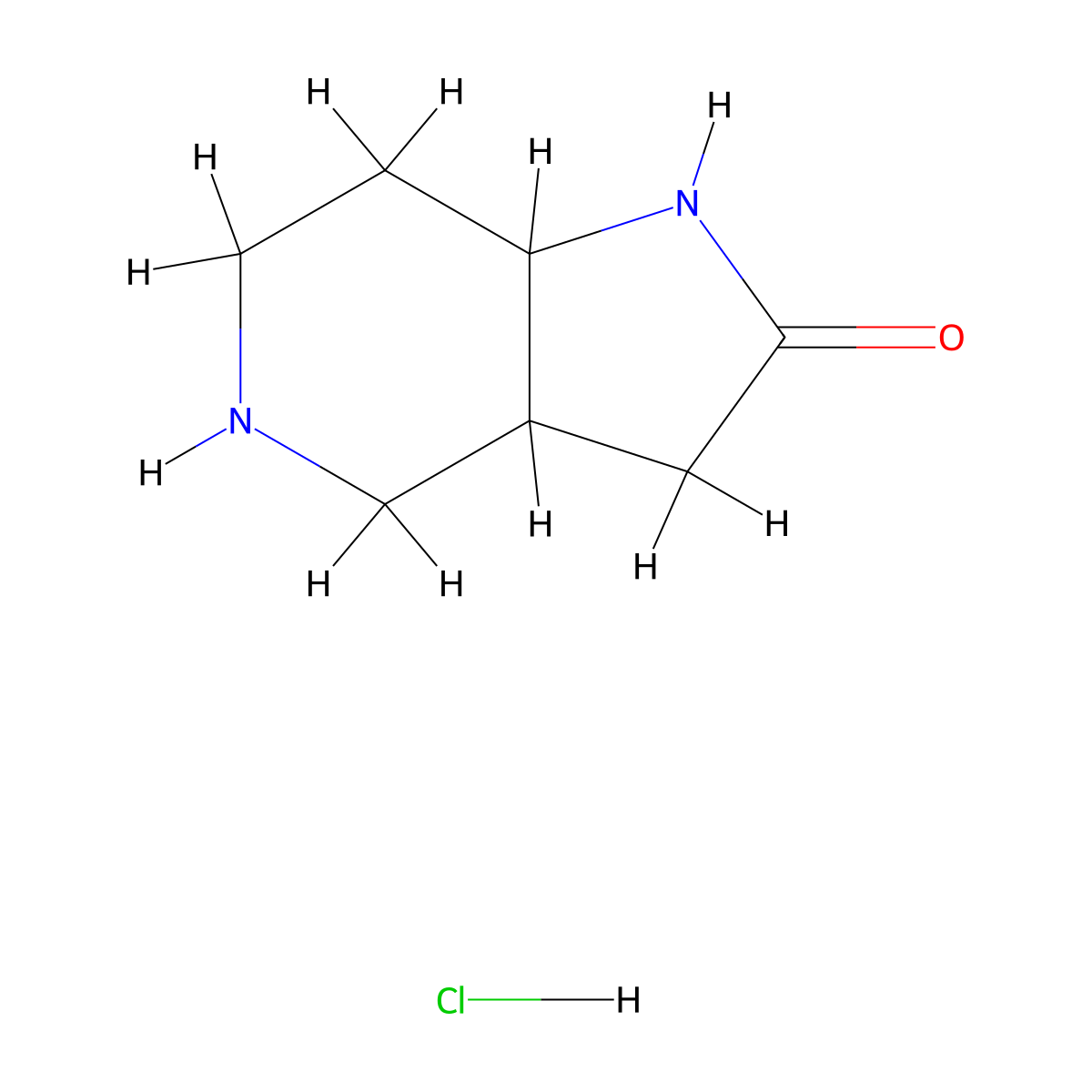 octahydro-1H-pyrrolo[3,2-c]pyridin-2-one hydrochloride molecular structure, CAS 2825012-29-9