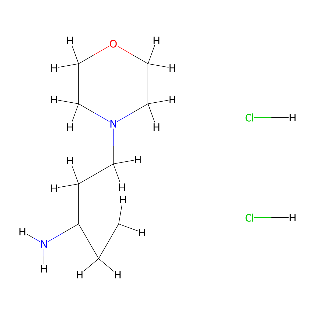 1-[2-(Morpholin-4-yl)ethyl]cyclopropan-1-aminedihydrochloride molecular structure, CAS 2825012-31-3
