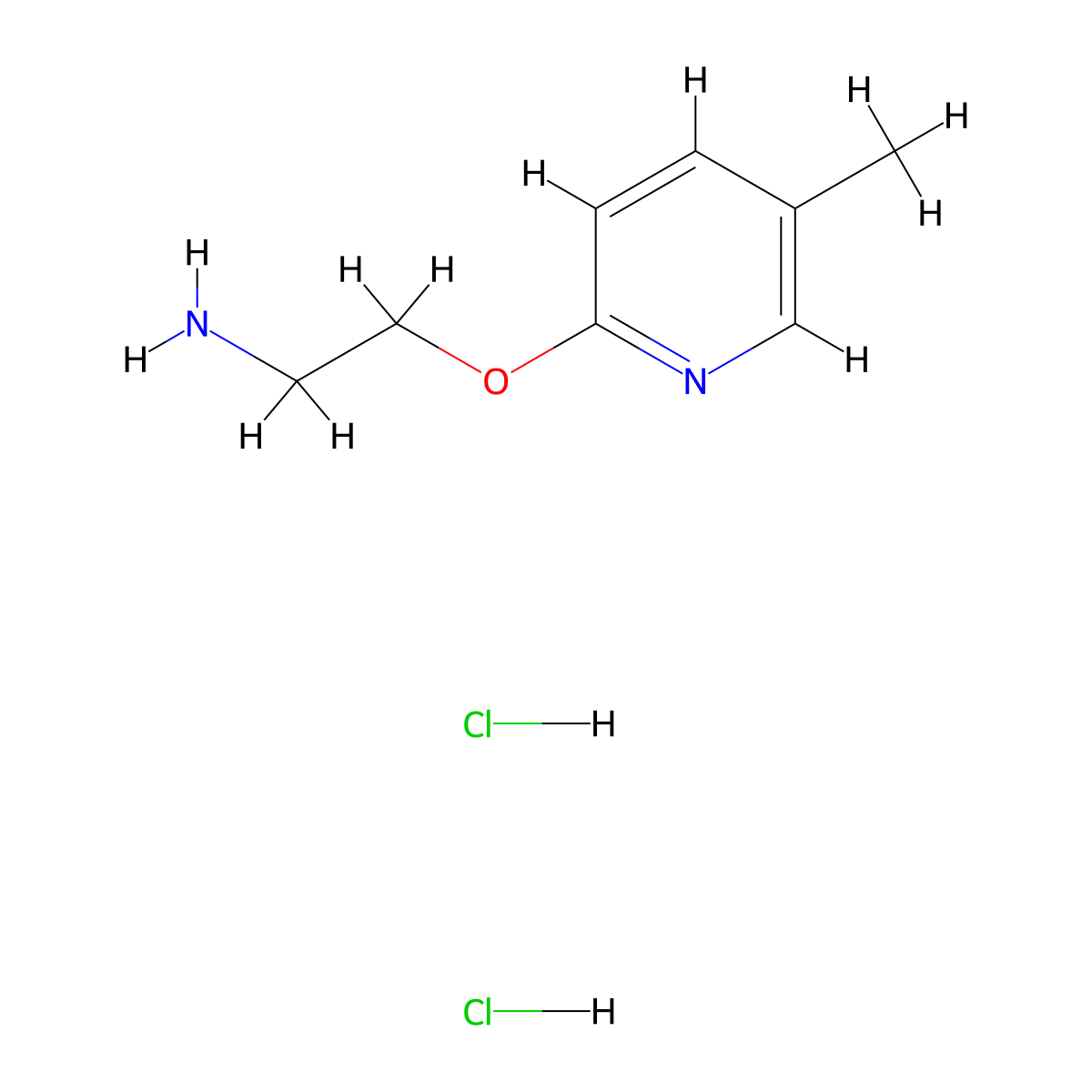2-[(5-Methylpyridin-2-yl)oxy]ethan-1-amine dihydrochloride molecular structure, CAS 2825012-32-4