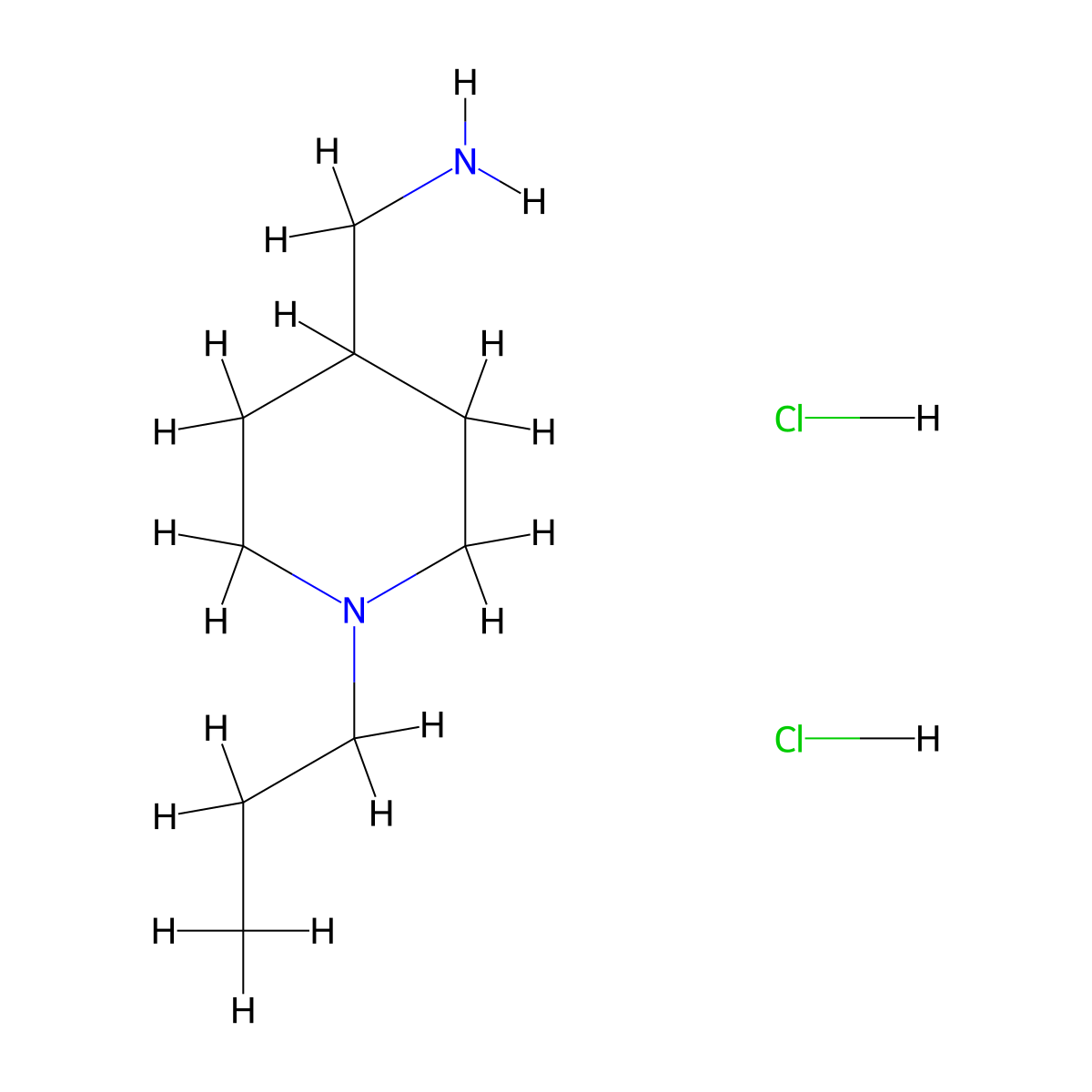 1-(1-Propylpiperidin-4-yl)methanamine dihydrochloride molecular structure, CAS 2825012-46-0