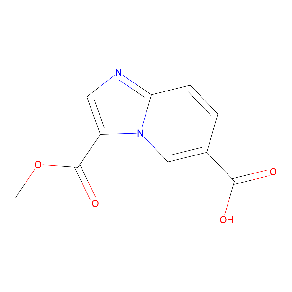 3-(Methoxycarbonyl)imidazo[1,2-a]pyridine-6-carboxylic acid molecular structure, CAS 2825012-56-2