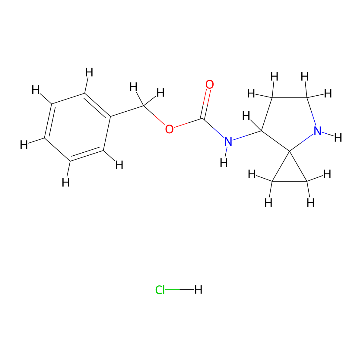 benzylN-{4-azaspiro[2.4]heptan-7-yl}carbamatehydrochloride molecular structure, CAS 2825012-68-6