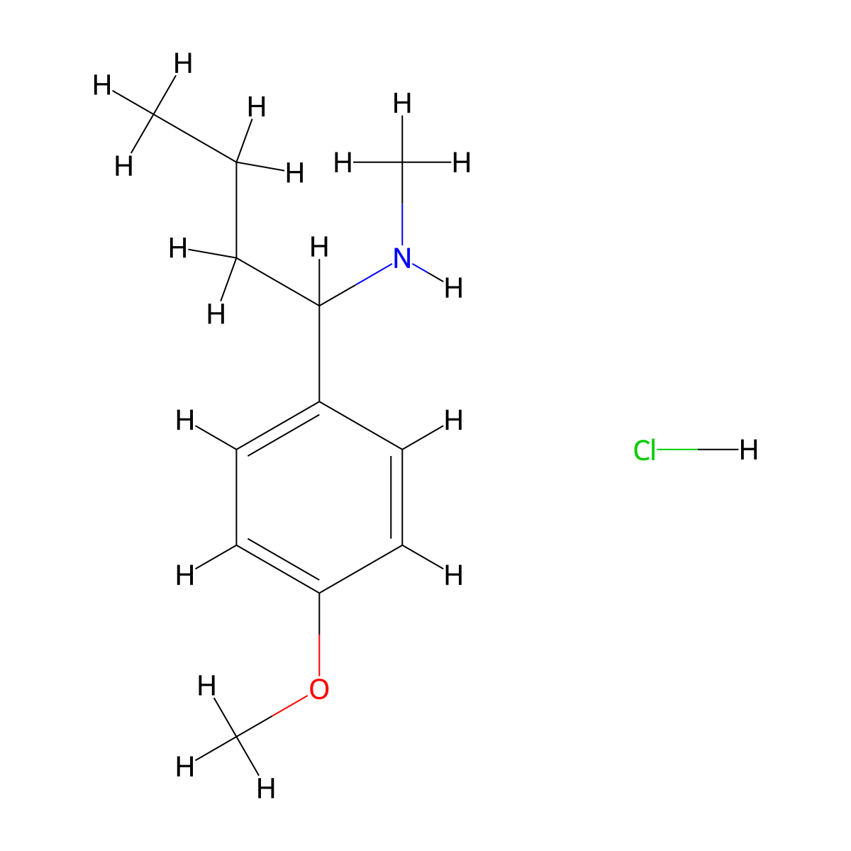 [1-(4-Methoxyphenyl)butyl](methyl)aminehydrochloride molecular structure, CAS 2825012-85-7