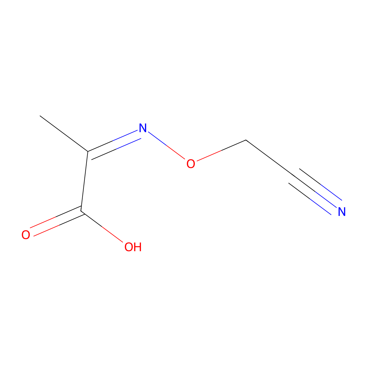 2-[(Cyanomethoxy)imino]propanoicacid molecular structure, CAS 2825067-94-3