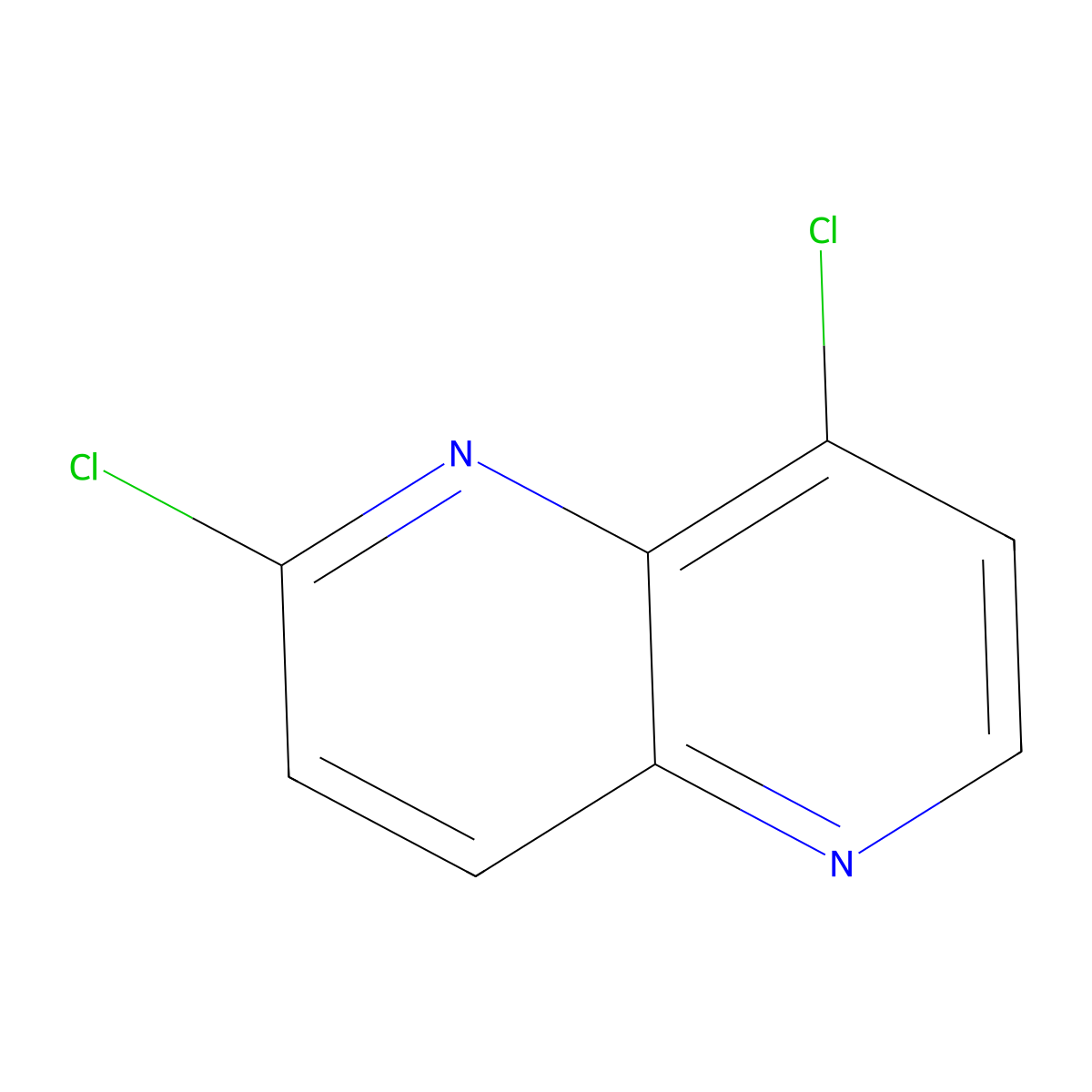 2,8-Dichloro-1,5-naphthyridine molecular structure, CAS 28252-76-8