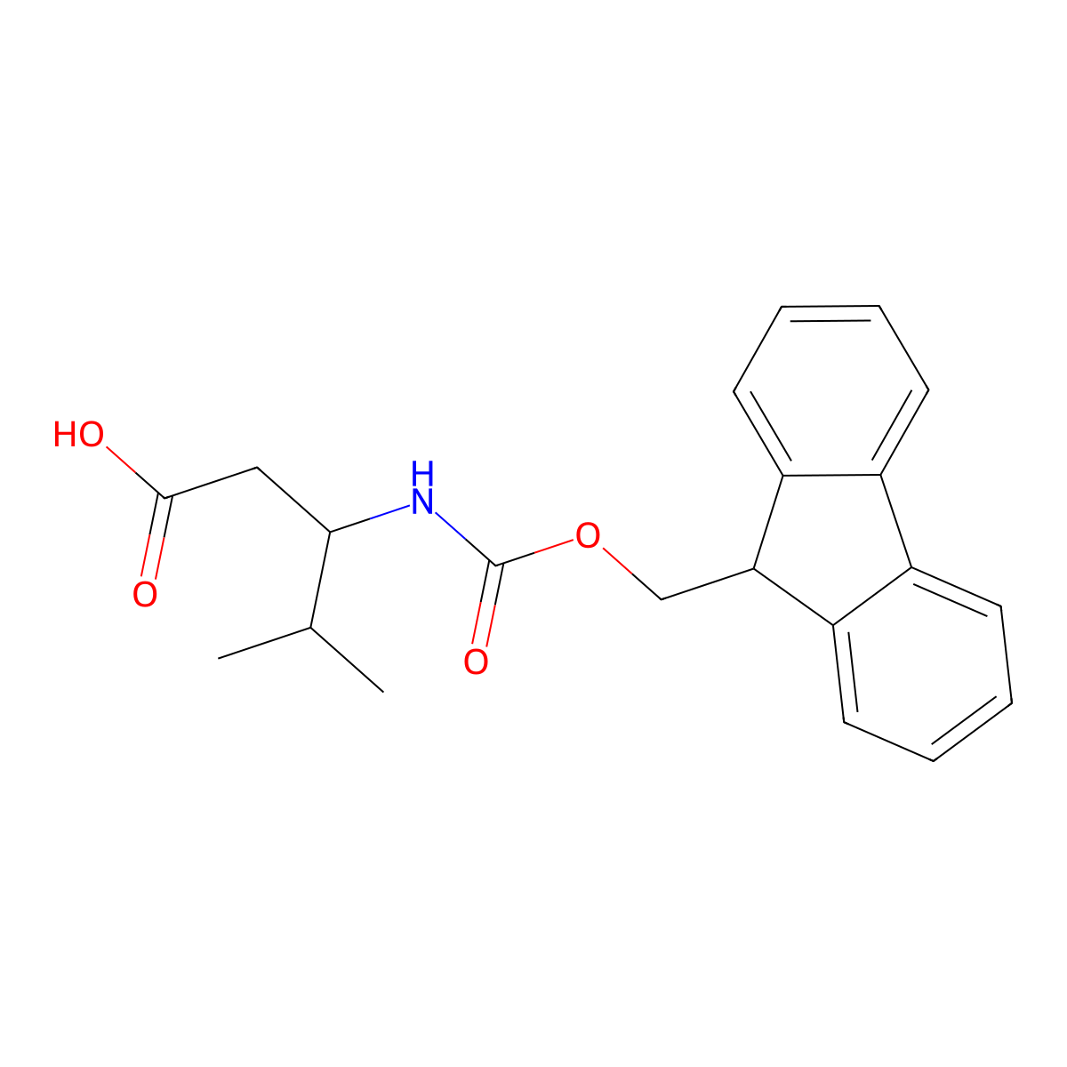 3-({[(9H-fluoren-9-yl)methoxy]carbonyl}amino)-4-methylpentanoic acid molecular structure, CAS 282524-93-0